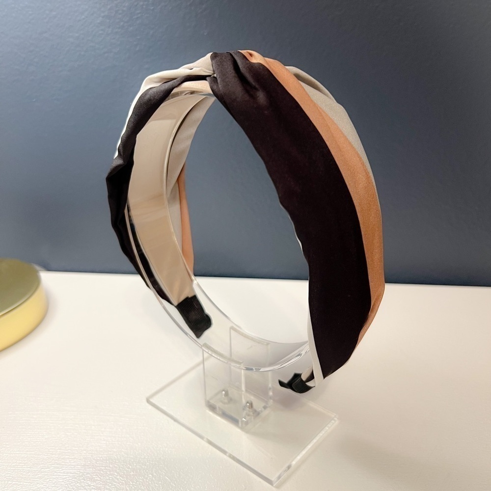 Wide Stripped Cross Headband